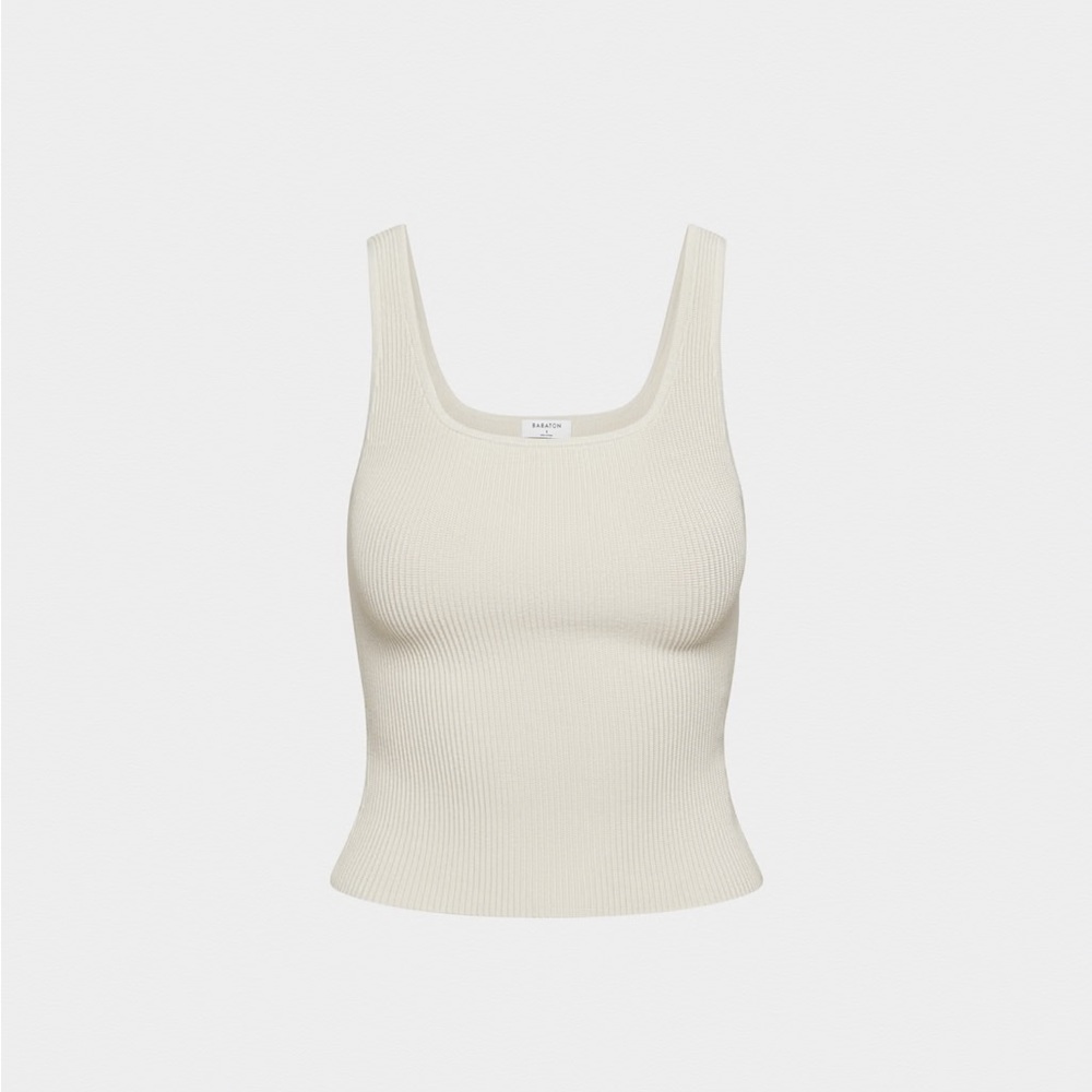 2/$70 Babaton Sculpt Knit Squareneck Ribbed Knit tank